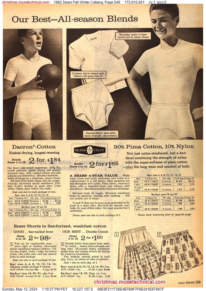 1962 Sears Fall Winter Catalog, Page 546