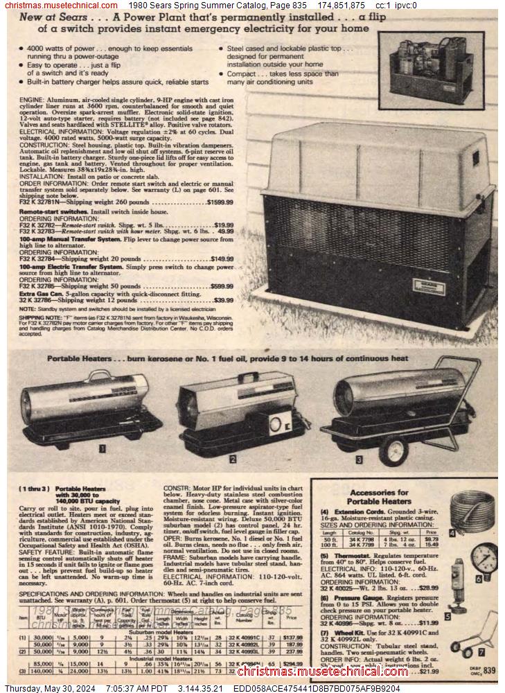 1980 Sears Spring Summer Catalog, Page 835