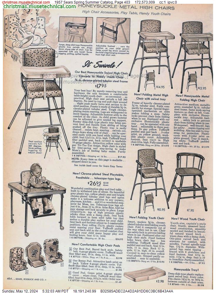 1957 Sears Spring Summer Catalog, Page 403