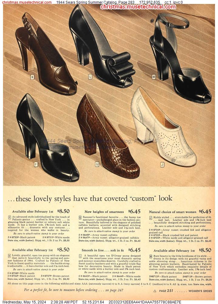 1944 Sears Spring Summer Catalog, Page 283
