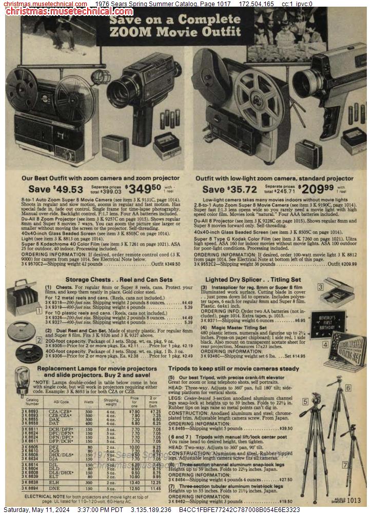 1976 Sears Spring Summer Catalog, Page 1017
