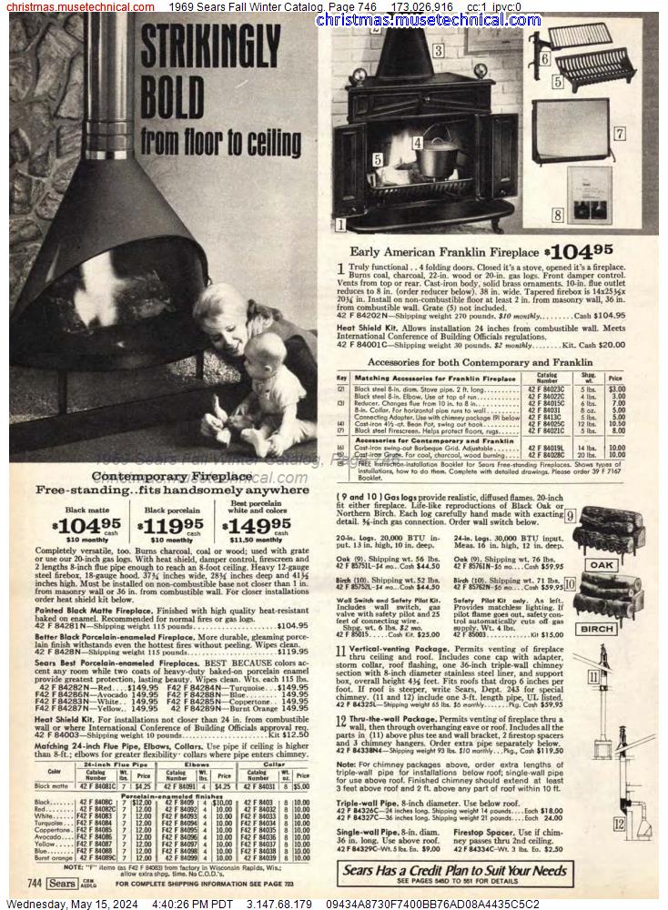 1969 Sears Fall Winter Catalog, Page 746