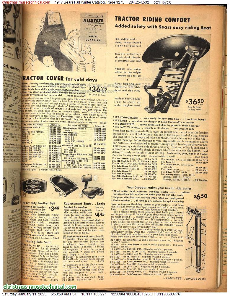 1947 Sears Fall Winter Catalog, Page 1275