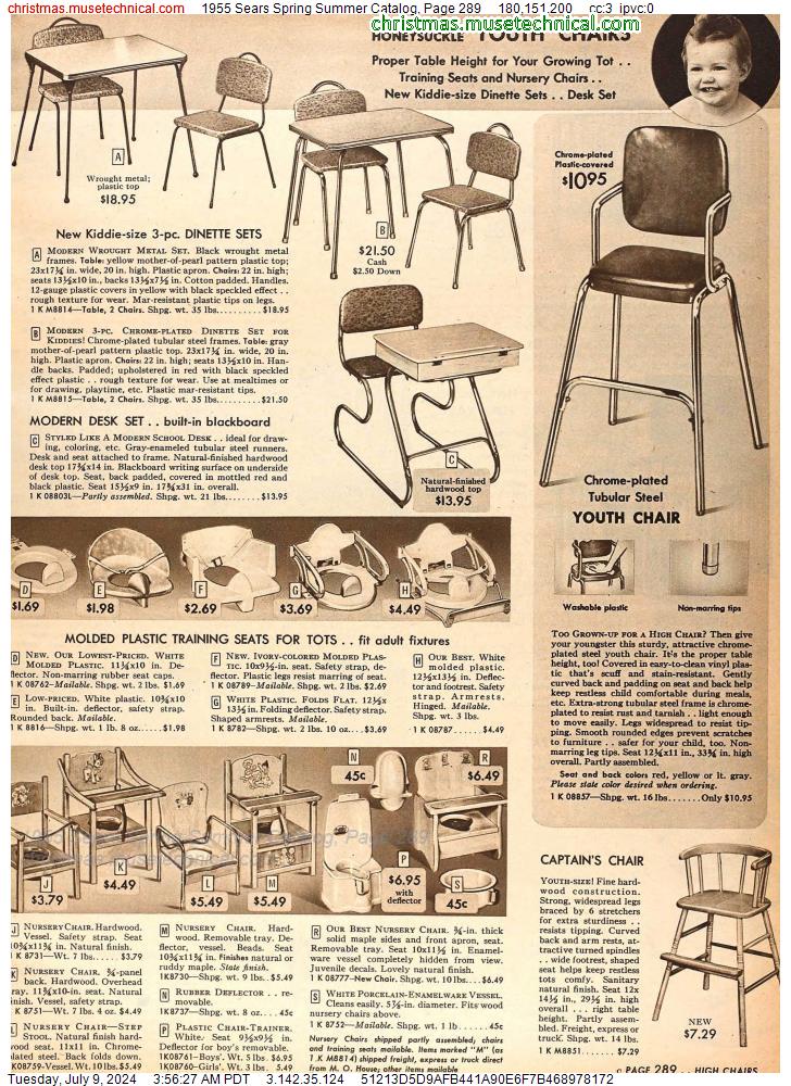 1955 Sears Spring Summer Catalog, Page 289
