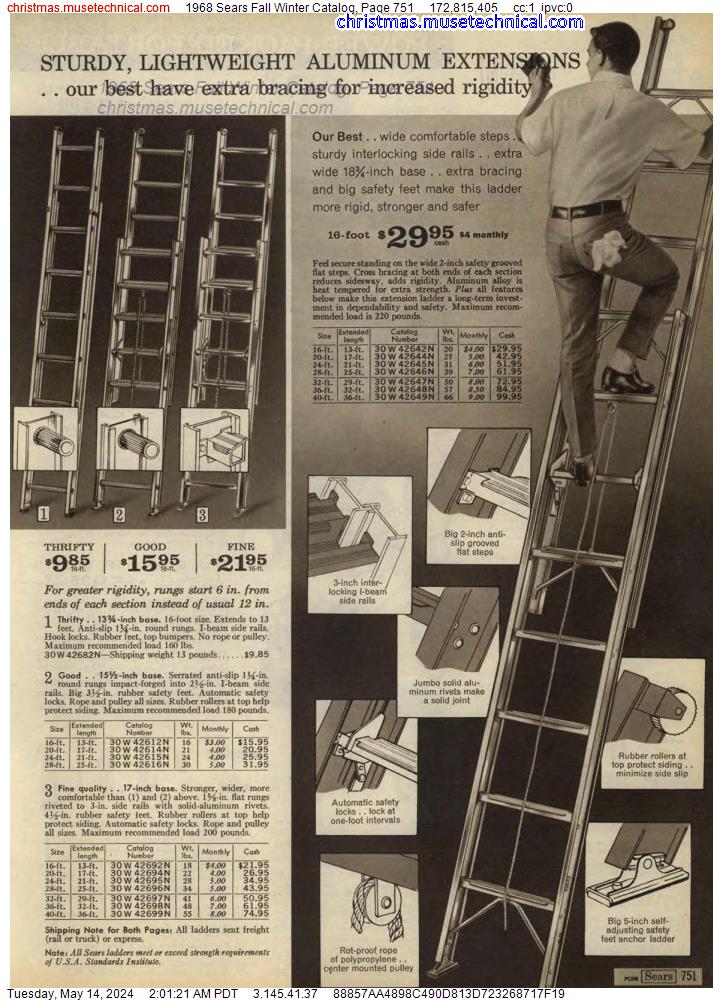 1968 Sears Fall Winter Catalog, Page 751