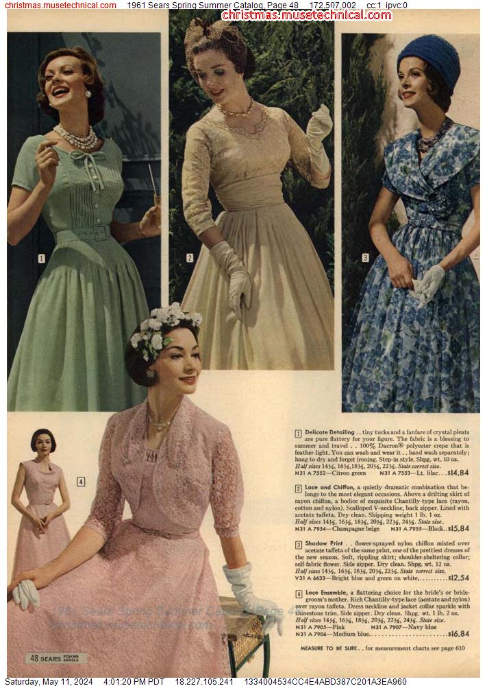 1961 Sears Spring Summer Catalog, Page 48