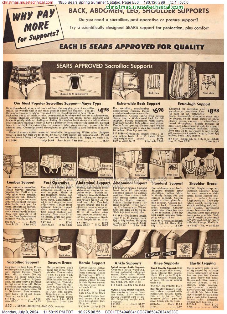 1955 Sears Spring Summer Catalog, Page 550