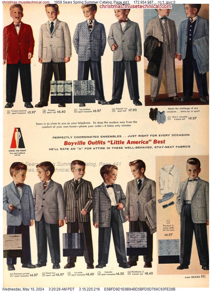 1958 Sears Spring Summer Catalog, Page 441