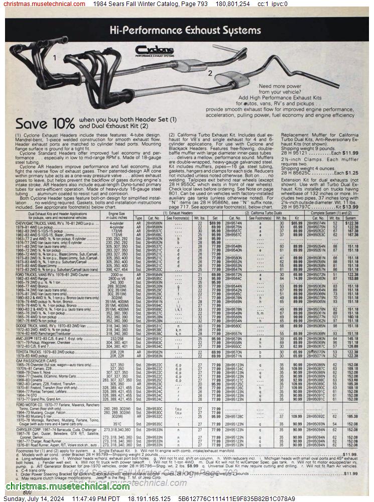 1984 Sears Fall Winter Catalog, Page 793