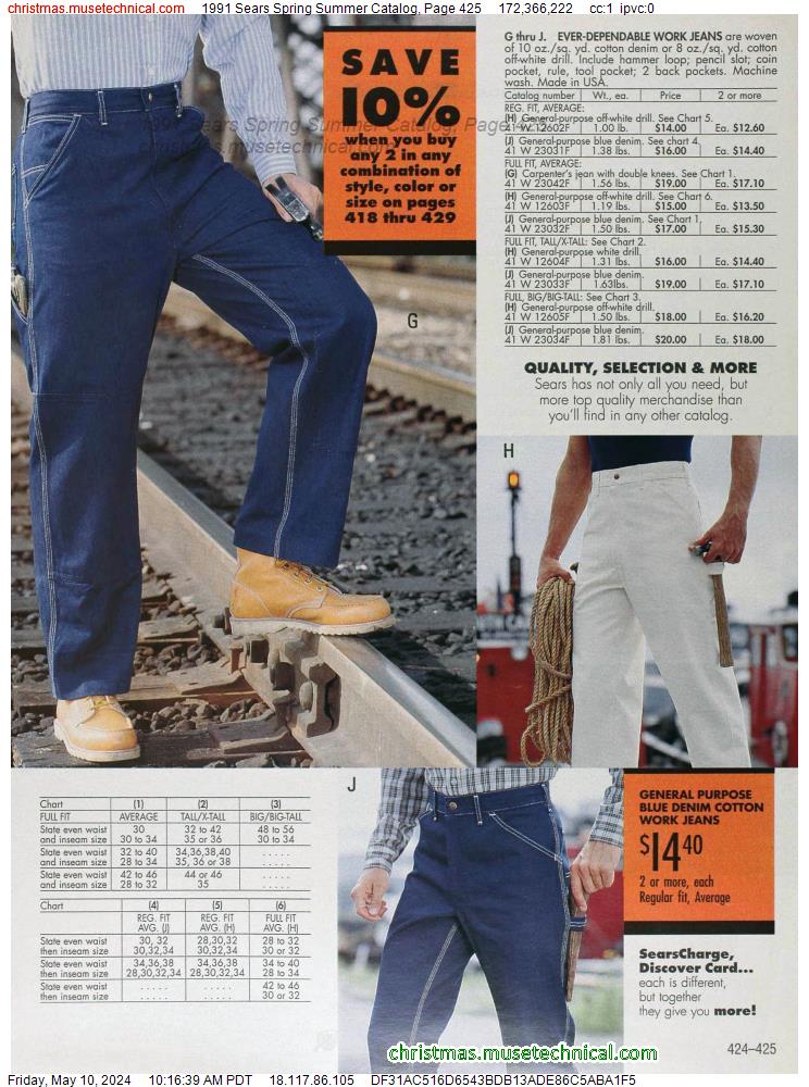 1991 Sears Spring Summer Catalog, Page 425