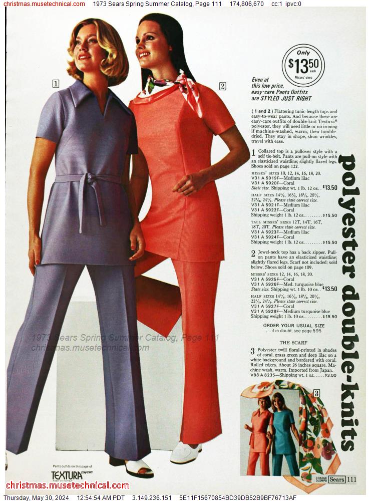 1973 Sears Spring Summer Catalog, Page 111