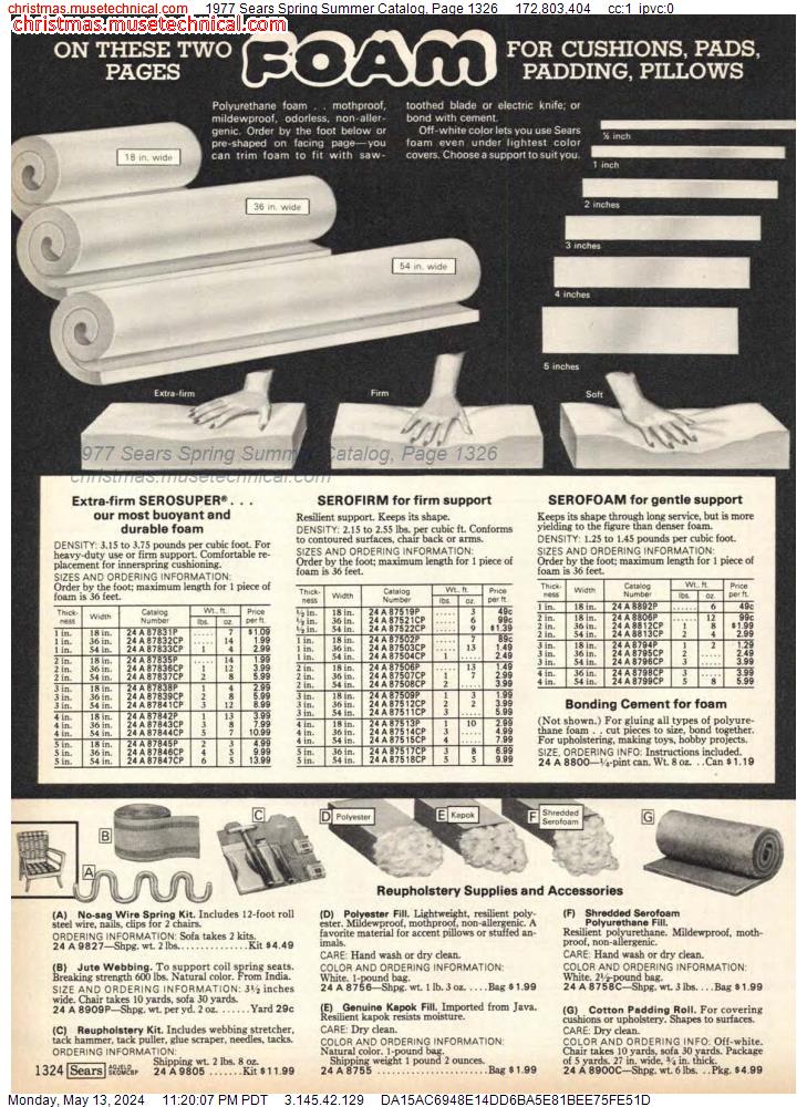 1977 Sears Spring Summer Catalog, Page 1326