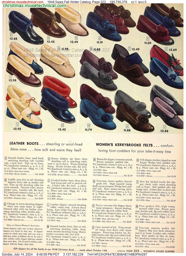 1948 Sears Fall Winter Catalog, Page 323