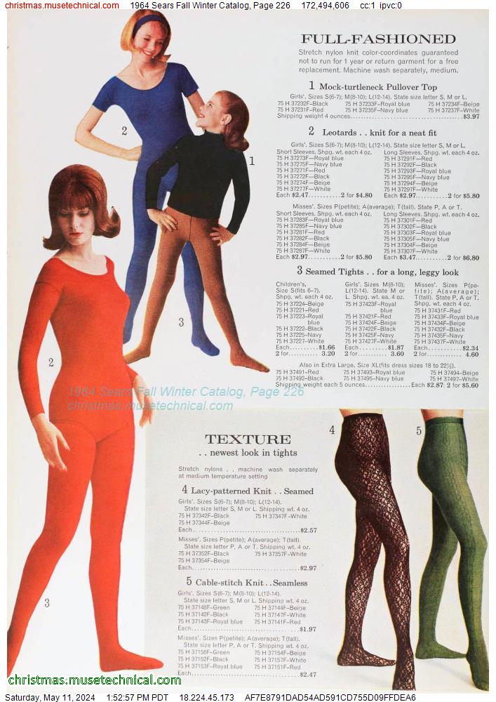 1964 Sears Fall Winter Catalog, Page 226