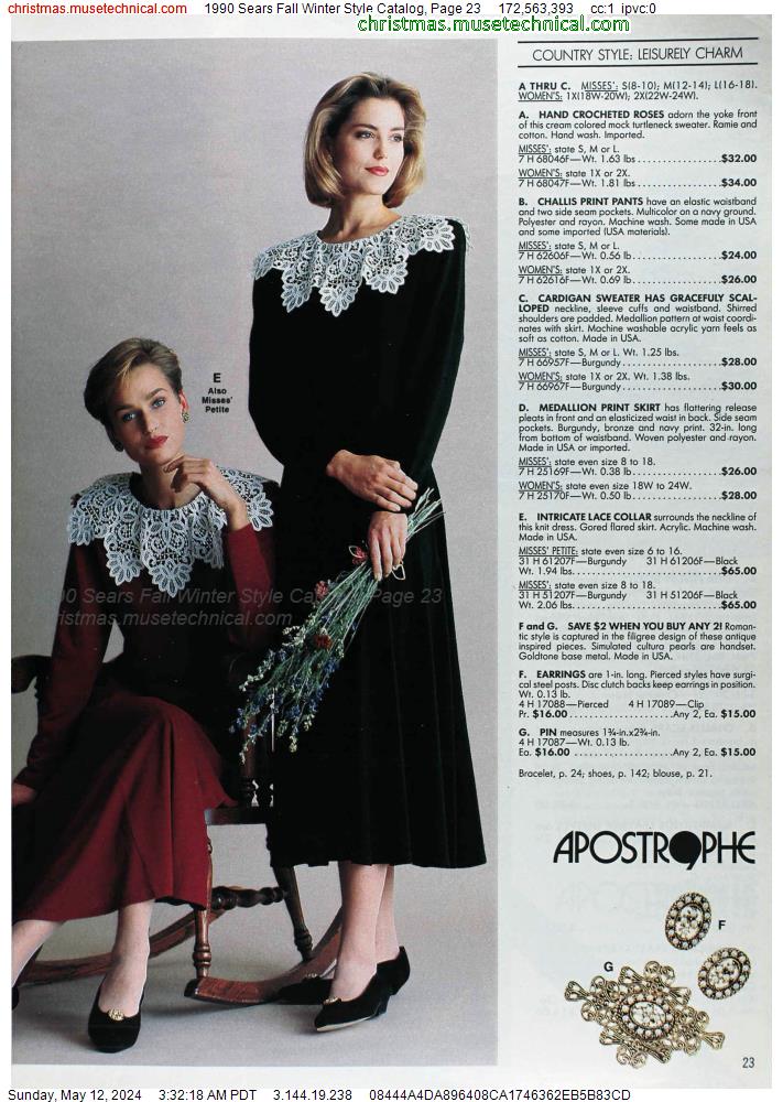 1990 Sears Fall Winter Style Catalog, Page 23