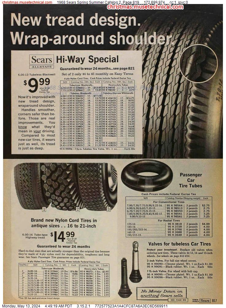 1968 Sears Spring Summer Catalog 2, Page 819