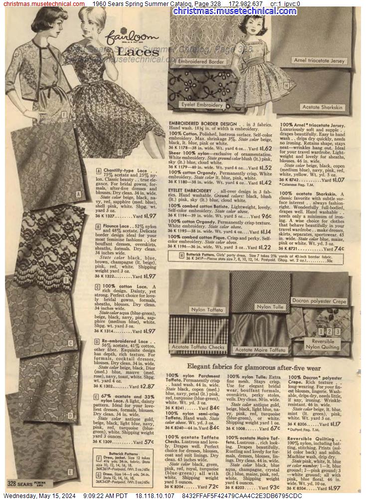 1960 Sears Spring Summer Catalog, Page 328