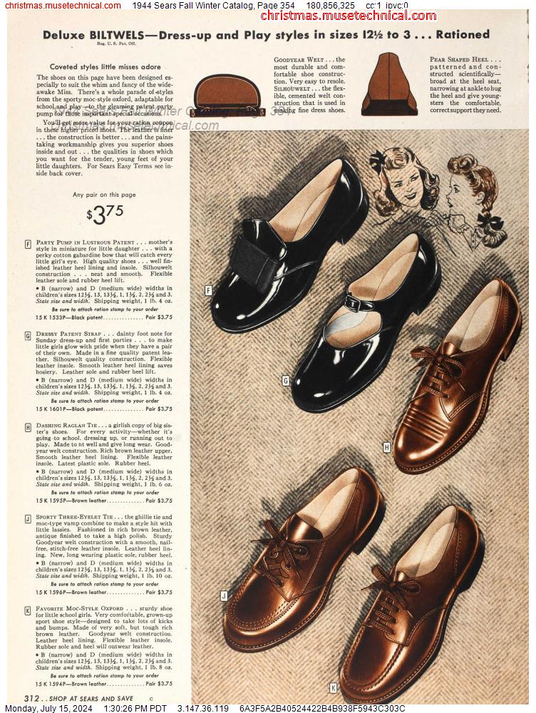 1944 Sears Fall Winter Catalog, Page 354
