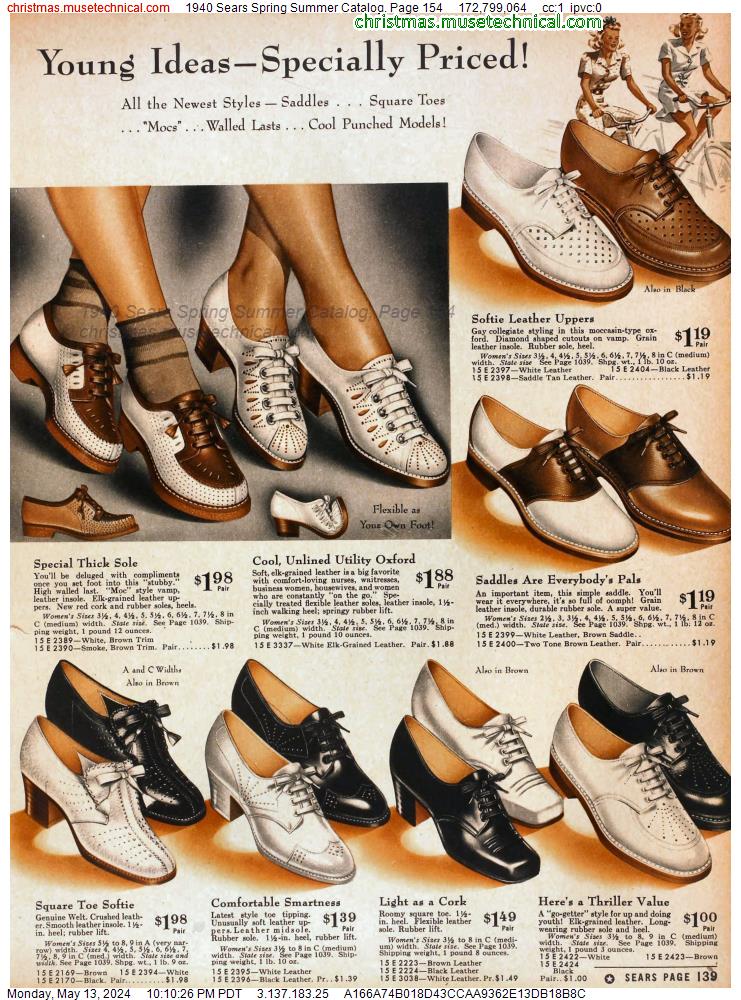 1940 Sears Spring Summer Catalog, Page 154