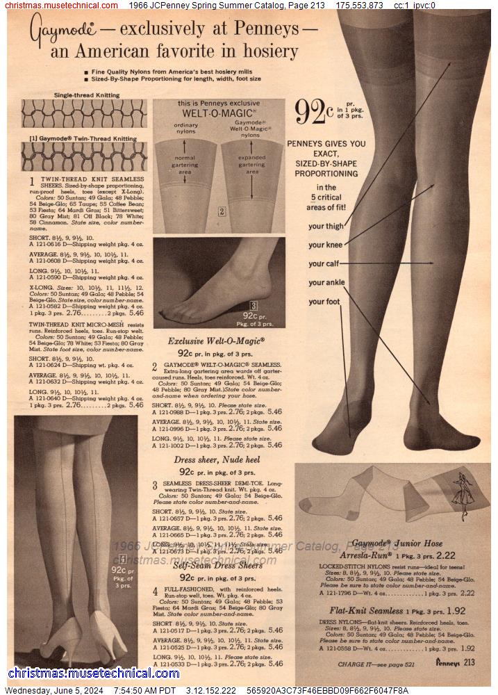 1966 JCPenney Spring Summer Catalog, Page 213