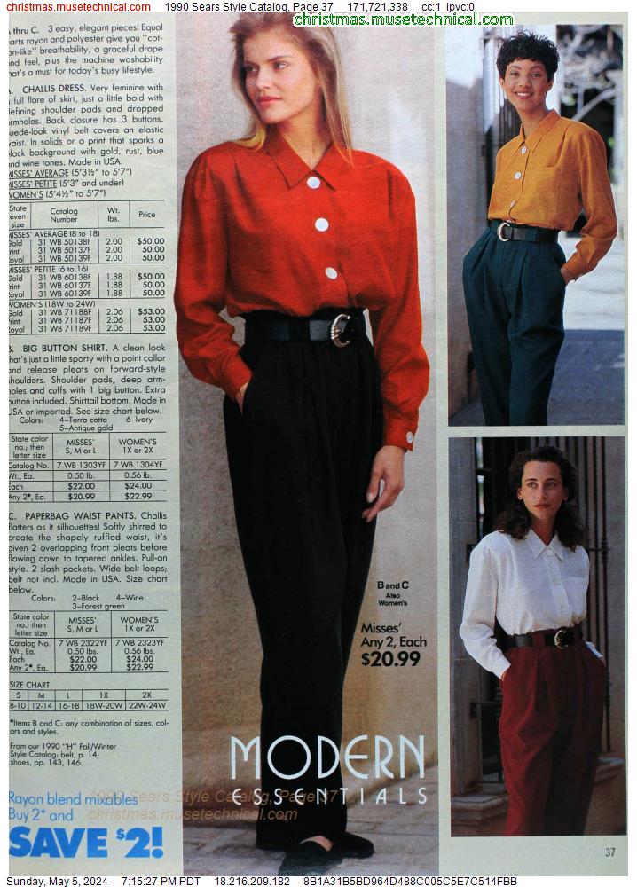 1990 Sears Style Catalog, Page 37
