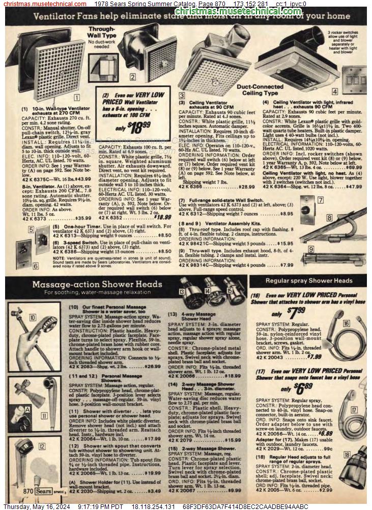 1978 Sears Spring Summer Catalog, Page 870