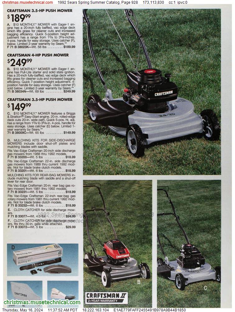 1992 Sears Spring Summer Catalog, Page 928