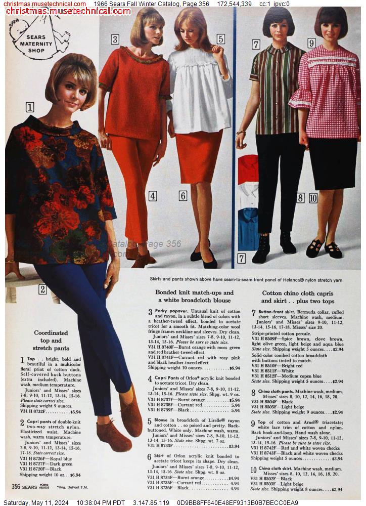 1966 Sears Fall Winter Catalog, Page 356