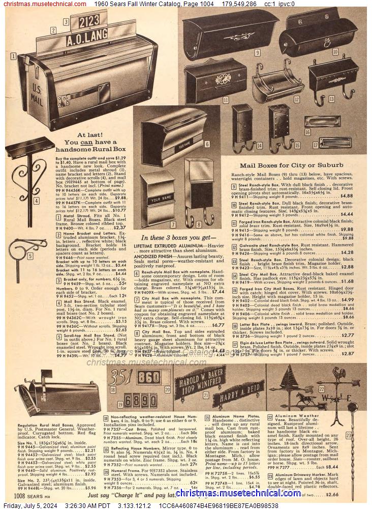 1960 Sears Fall Winter Catalog, Page 1004