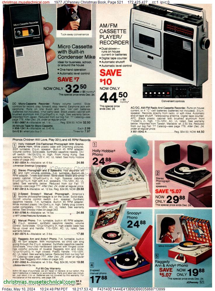 1977 JCPenney Christmas Book, Page 521