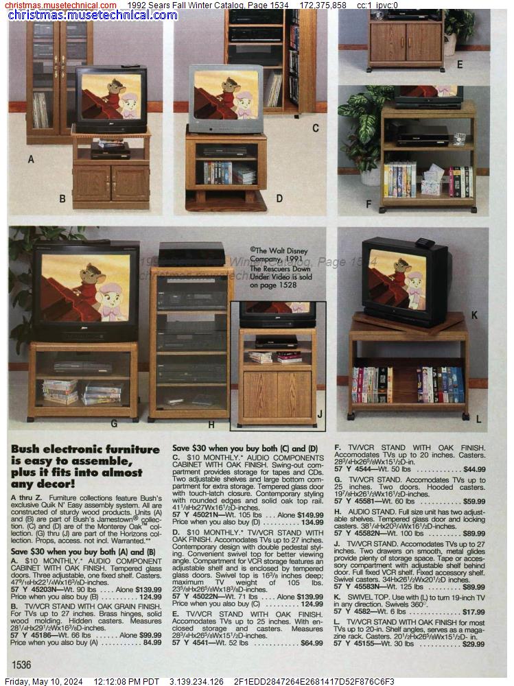 1992 Sears Fall Winter Catalog, Page 1534