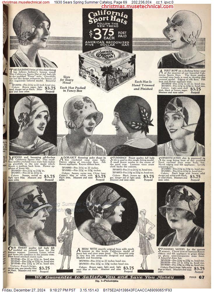 1930 Sears Spring Summer Catalog, Page 69