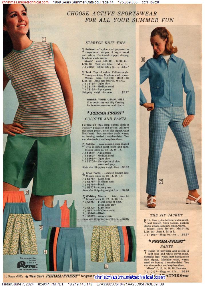 1969 Sears Summer Catalog, Page 14