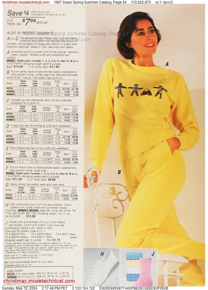 1987 Sears Spring Summer Catalog, Page 54