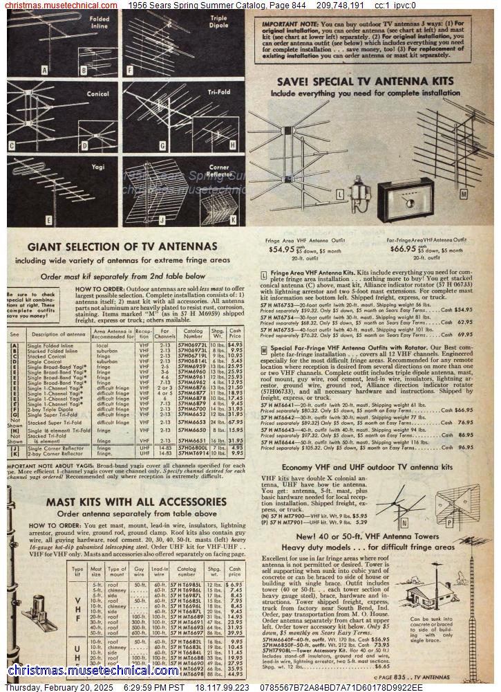 1956 Sears Spring Summer Catalog, Page 844