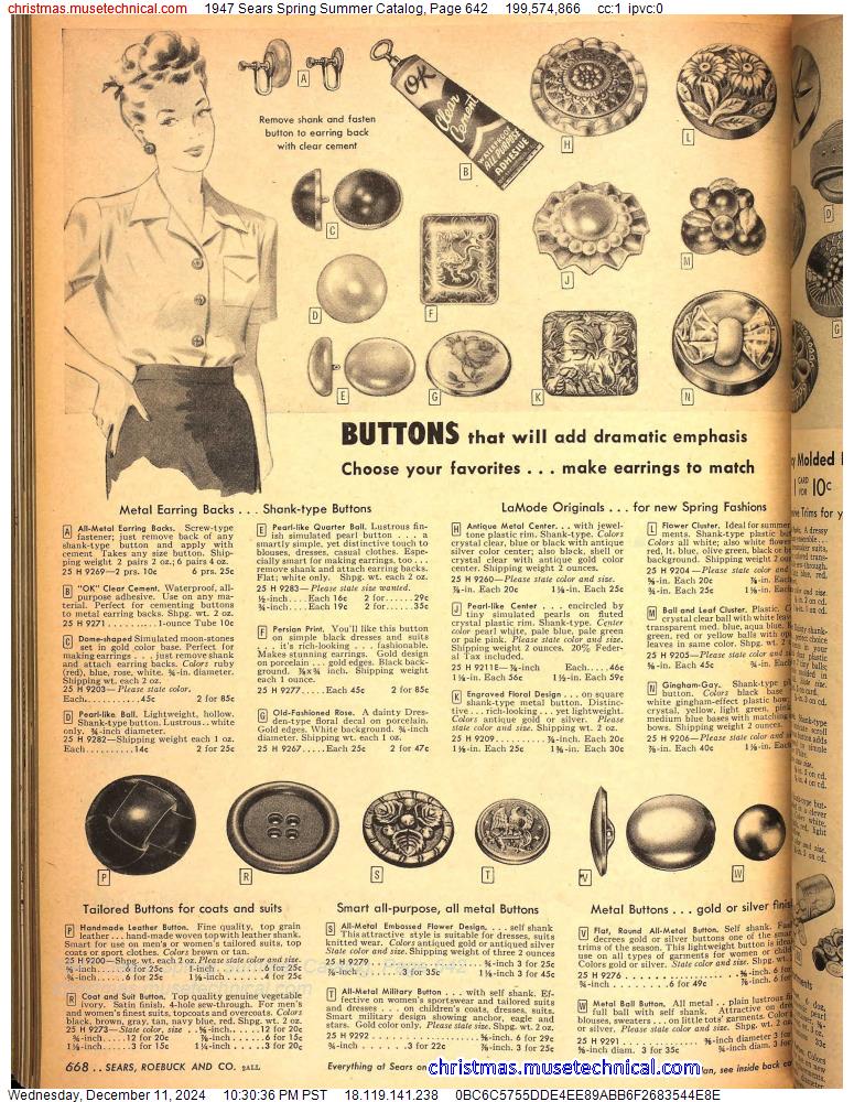 1947 Sears Spring Summer Catalog, Page 642