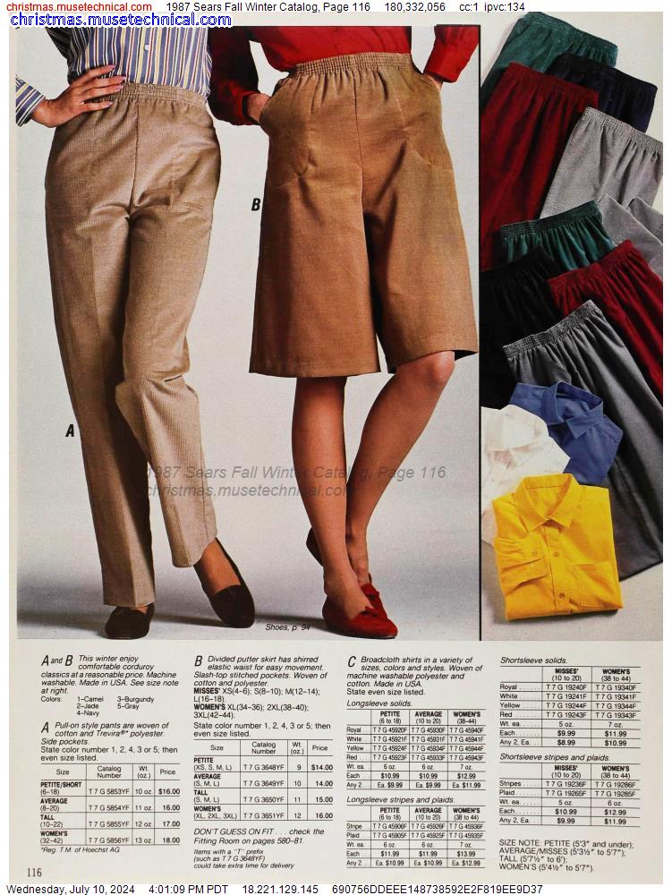 1987 Sears Fall Winter Catalog, Page 116