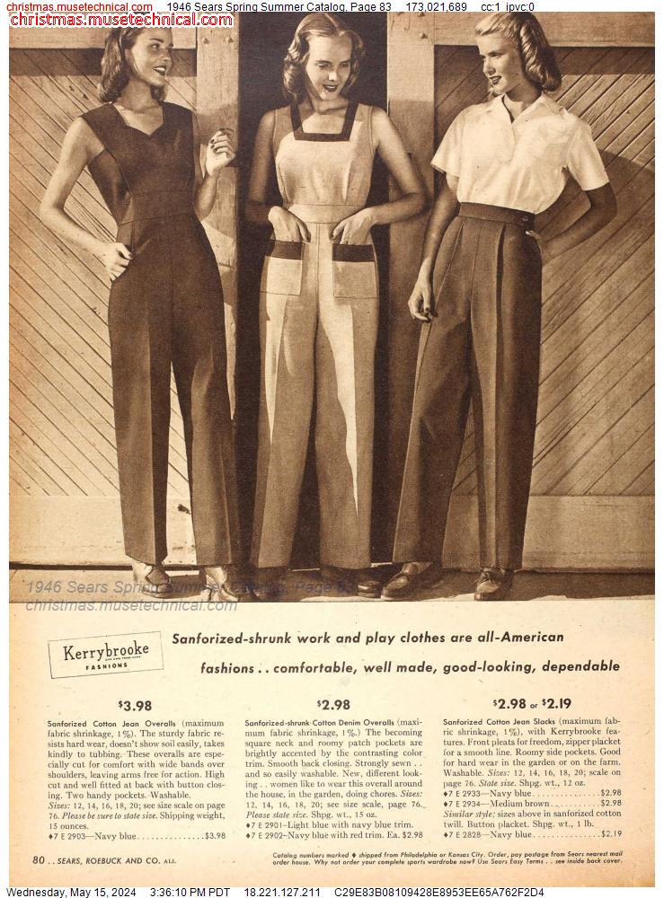 1946 Sears Spring Summer Catalog, Page 83