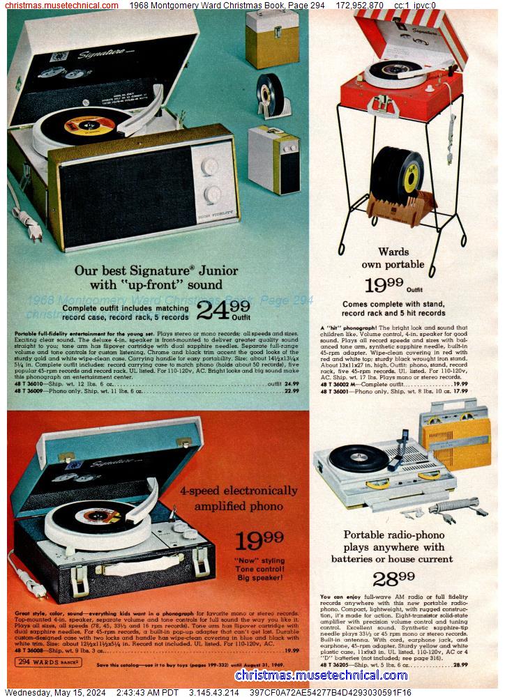1968 Montgomery Ward Christmas Book, Page 294