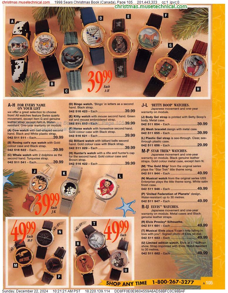 1998 Sears Christmas Book (Canada), Page 105