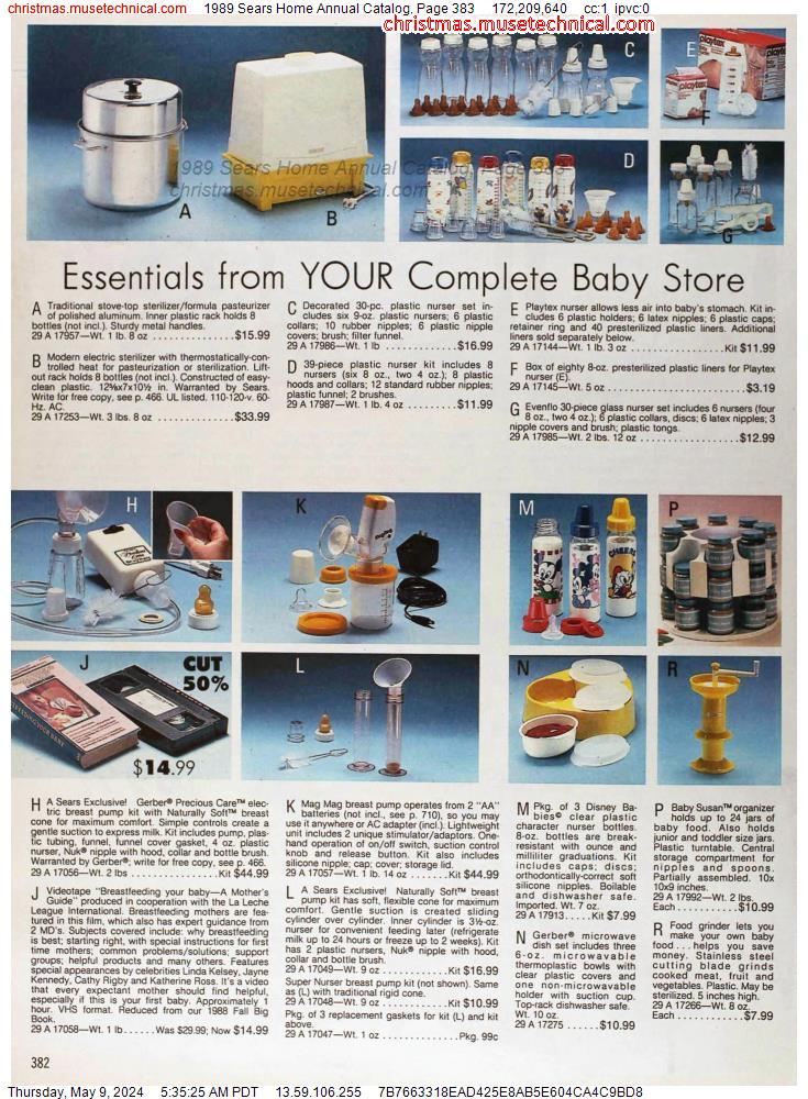 1989 Sears Home Annual Catalog, Page 383