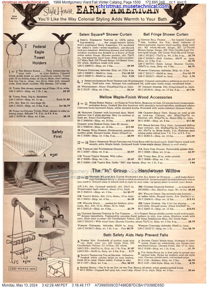 1966 Montgomery Ward Fall Winter Catalog, Page 1500