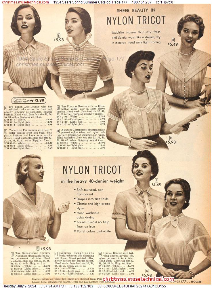 1954 Sears Spring Summer Catalog, Page 177