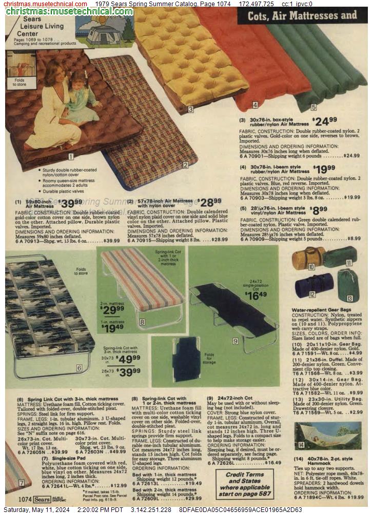 1979 Sears Spring Summer Catalog, Page 1074