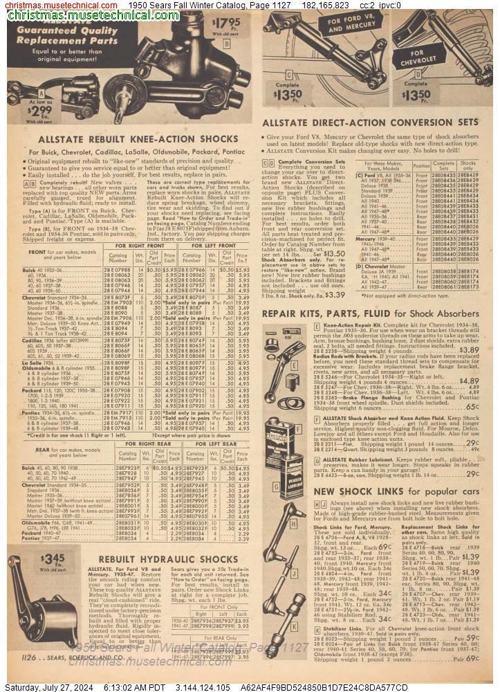 1950 Sears Fall Winter Catalog, Page 1127