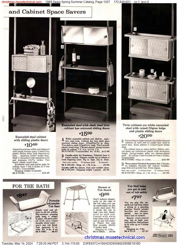 1969 Sears Spring Summer Catalog, Page 1307