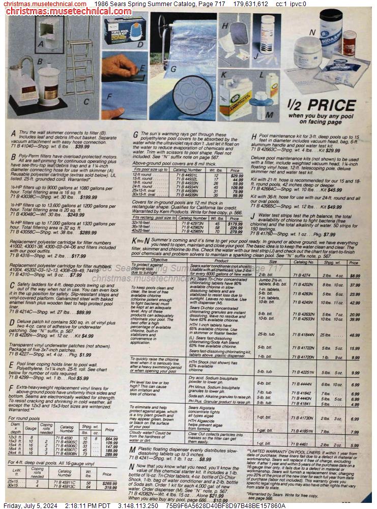 1986 Sears Spring Summer Catalog, Page 717