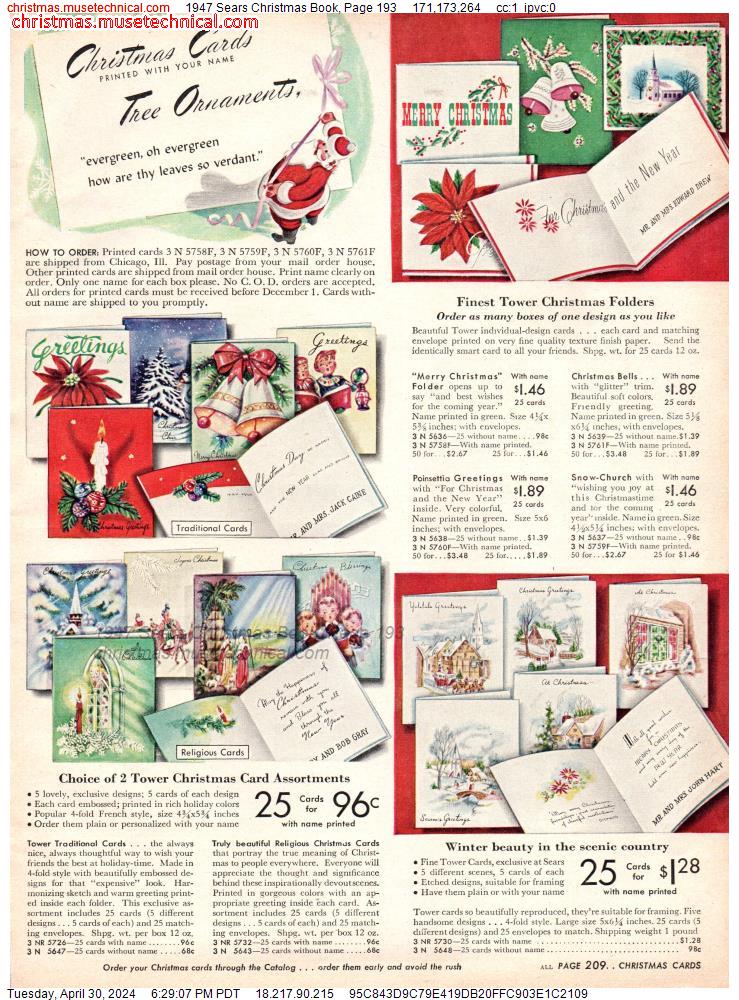 1947 Sears Christmas Book, Page 193