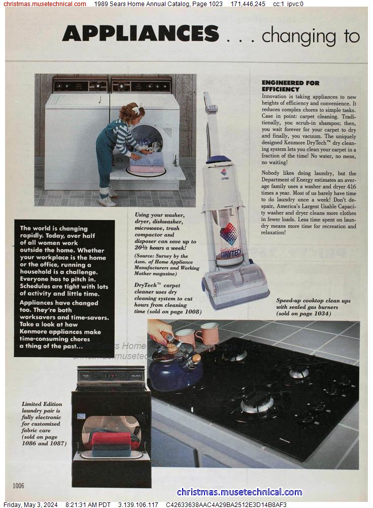 1989 Sears Home Annual Catalog, Page 1023