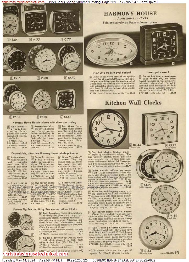 1959 Sears Spring Summer Catalog, Page 661